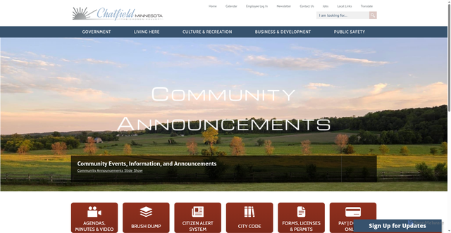 Security scan screenshot of https://www.cityofchatfieldmn.gov/