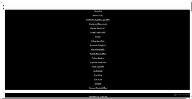 Security scan screenshot of https://rowe-ma.gov/