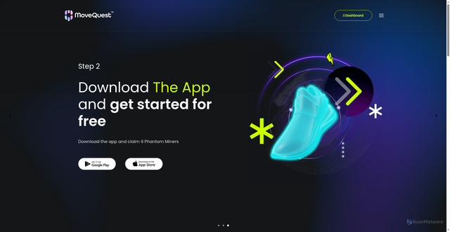 Security scan screenshot of https://movequestdesktop.com/download/