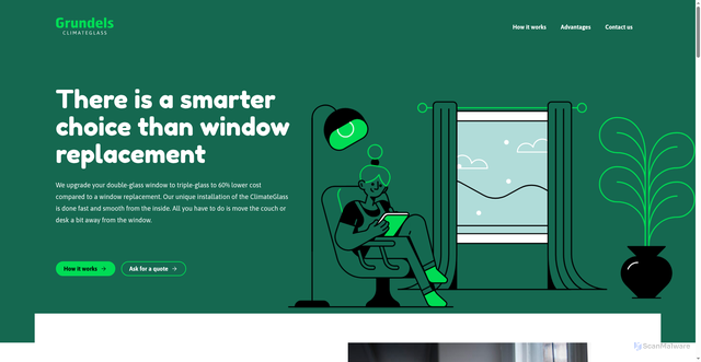 Security scan screenshot of https://klimatglas.se