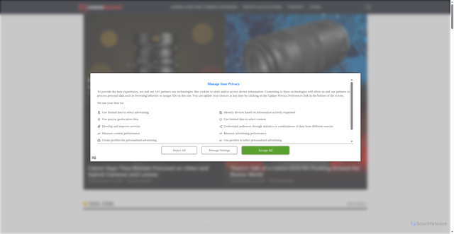 Security scan screenshot of https://canonrumors.com