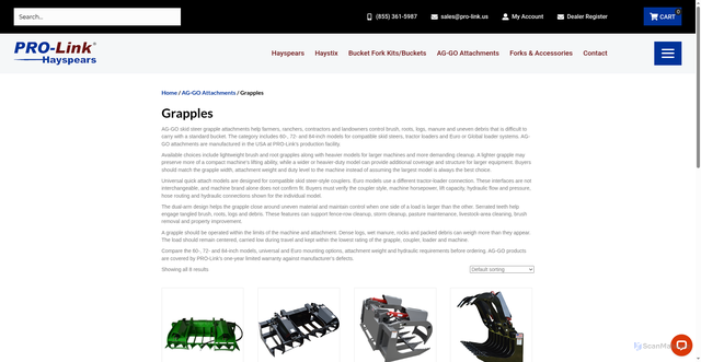 Security scan screenshot of https://pro-link.us/product-category/ag-go-attachments/grapples/?srsltid=AfmBOopOMr5ke7EJn0H7hQLZJoqG9B_QPzhHR6NxIJIZVL6sL1TBRSD8