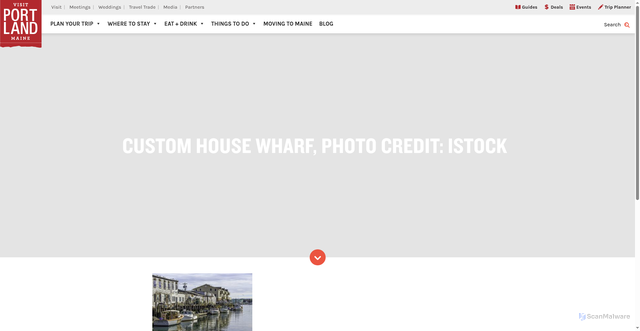 Security scan screenshot of https://www.visitportland.com/listing/portland-by-the-foot/custom-house-wharf-in-portland-maine/