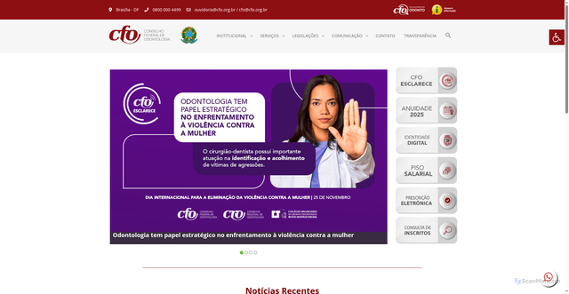 Security scan screenshot of https://website.cfo.org.br/