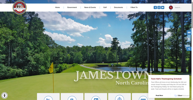 Security scan screenshot of https://jamestown-nc.gov/