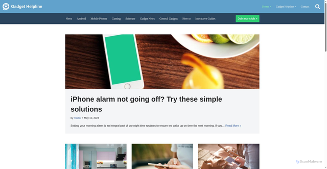 Security scan screenshot of https://gadgethelpline.com