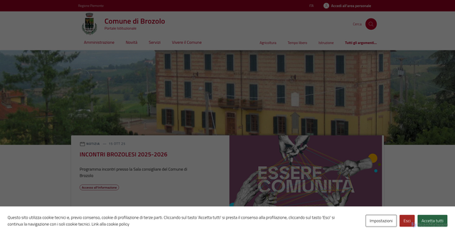 Security scan screenshot of https://comune.brozolo.to.it/