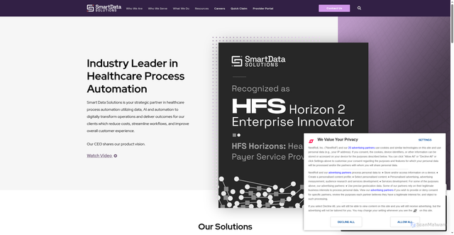 Security scan screenshot of https://smart-data-solutions.com