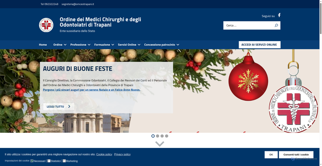 Security scan screenshot of https://www.omceotrapani.it/