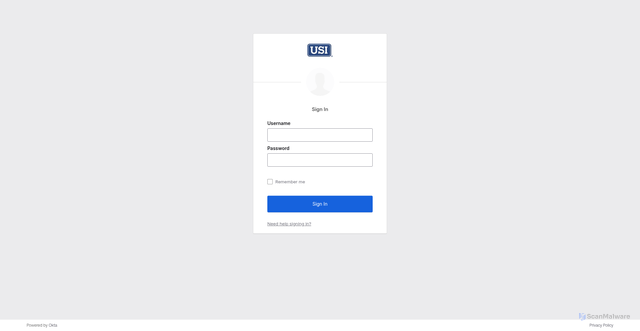 Security scan screenshot of https://usi.okta.com