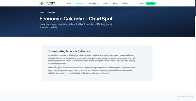 Security scan screenshot of https://chartspot.net/calendar/
