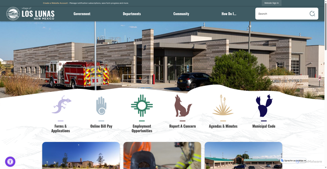 Security scan screenshot of https://loslunasnm.gov/