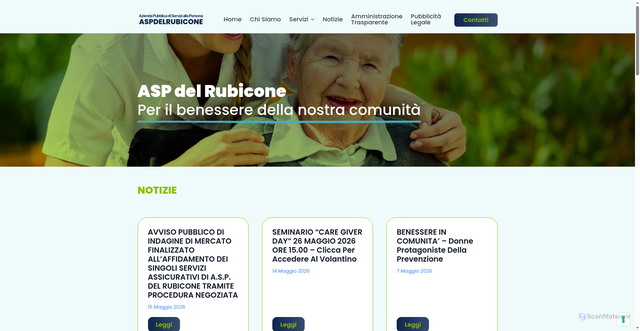 Security scan screenshot of https://www.aspdelrubicone.it