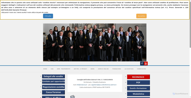 Security scan screenshot of https://www.ordavvsa.it/