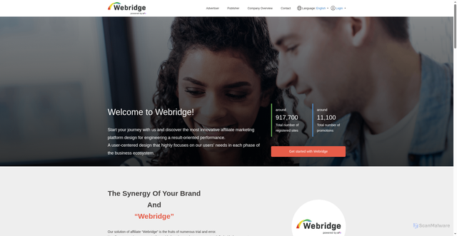 Security scan screenshot of https://webridge.net