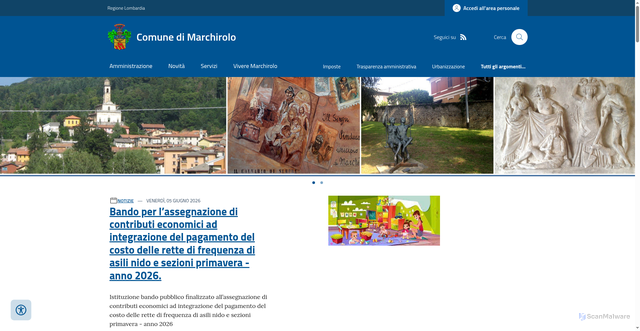 Security scan screenshot of https://www.comune.marchirolo.varese.it