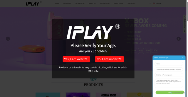 Security scan screenshot of https://www.iplayvape.com
