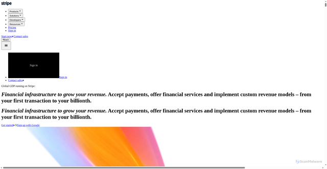 Security scan screenshot of https://r.stripe.com