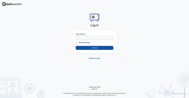 Security scan screenshot of https://bitwarden.amcafee.xyz