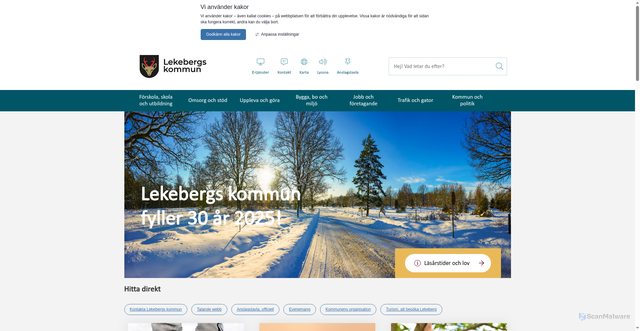 Security scan screenshot of https://lekeberg.se/