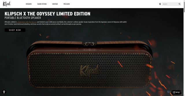 Security scan screenshot of https://klipsch.com