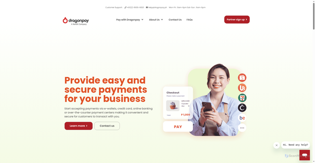 Security scan screenshot of https://dragonpay.ph