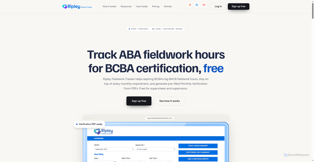 Security scan screenshot of https://ripleyfieldworktracker.com