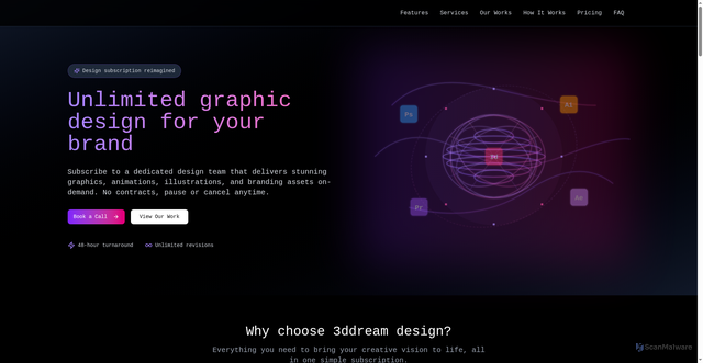 Security scan screenshot of 3ddream.design