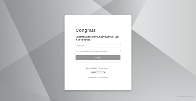 Security scan screenshot of https://awardselect.com
