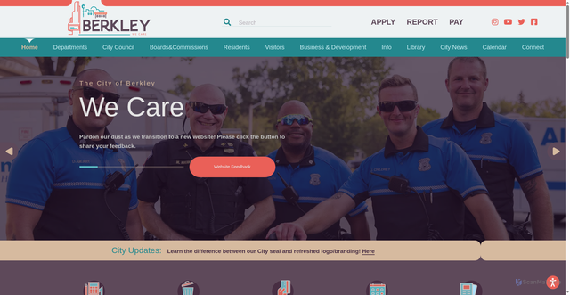 Security scan screenshot of https://berkleymi.gov/