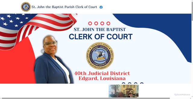 Security scan screenshot of https://www.sjbparishclerk.gov/