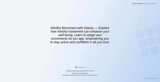 Security scan screenshot of https://mindfulmovementwithstacey.com/