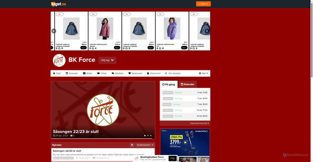 Security scan screenshot of https://bkforce.se
