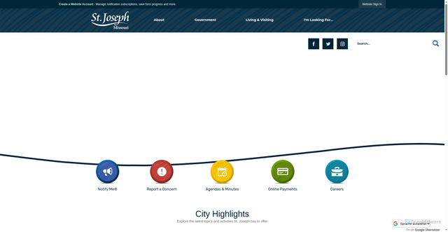 Security scan screenshot of https://stjosephmo.gov/