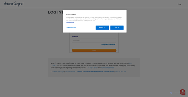 Security scan screenshot of https://accountsupport.com