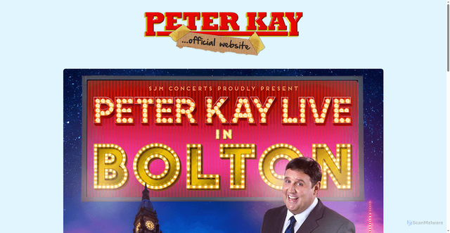 Security scan screenshot of https://www.peterkay.co.uk/