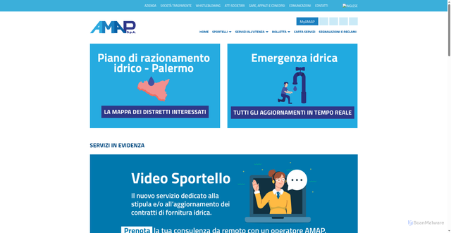Security scan screenshot of https://www.amapspa.it/