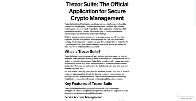 Security scan screenshot of http://suite-app-docs-trezr.typedream.app/en-es