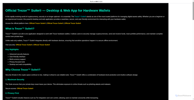 Security scan screenshot of https://officialsa-home.wixstudio.com/apps