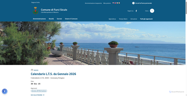 Security scan screenshot of https://comune.furcisiculo.me.it/