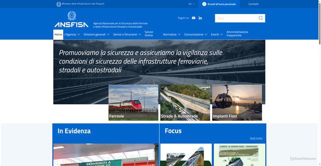 Security scan screenshot of https://www.ansfisa.gov.it/