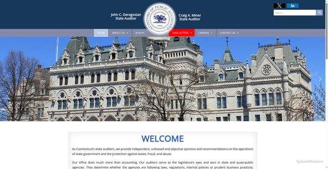 Security scan screenshot of https://wp.cga.ct.gov/apa/