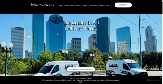 Security scan screenshot of https://www.deliverhouston.com/