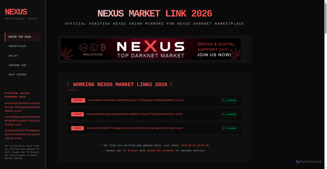 Security scan screenshot of https://nexus-1.club/