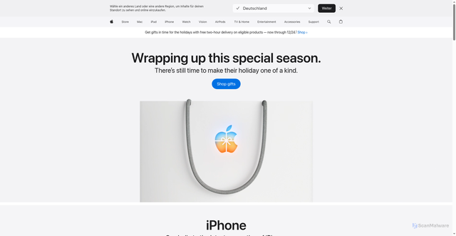 Security scan screenshot of https://wdg2.apple.com