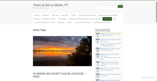 Security scan screenshot of https://islelamotte.us/