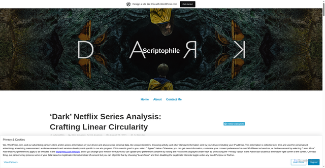 Security scan screenshot of https://scriptophile551675913.wordpress.com/2021/08/23/dark-netflix-series-analysis-crafting-linear-circularity/
