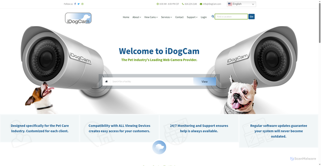 Security scan screenshot of https://idogcam.com