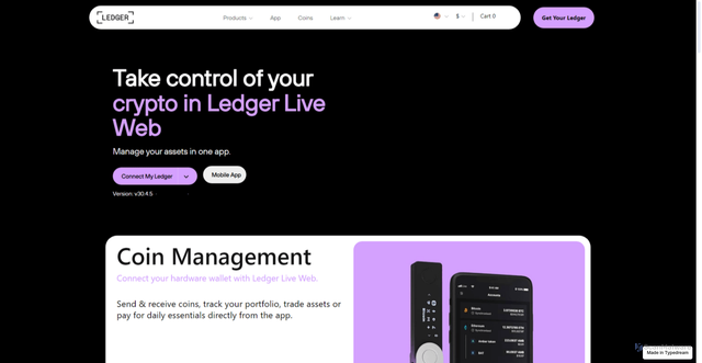 Security scan screenshot of https://help-faq-ledgercomstart.typedream.app/