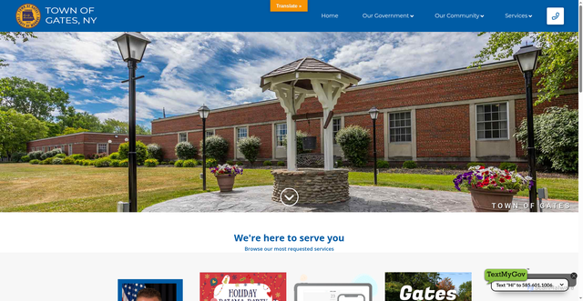 Security scan screenshot of https://www.townofgatesny.gov/